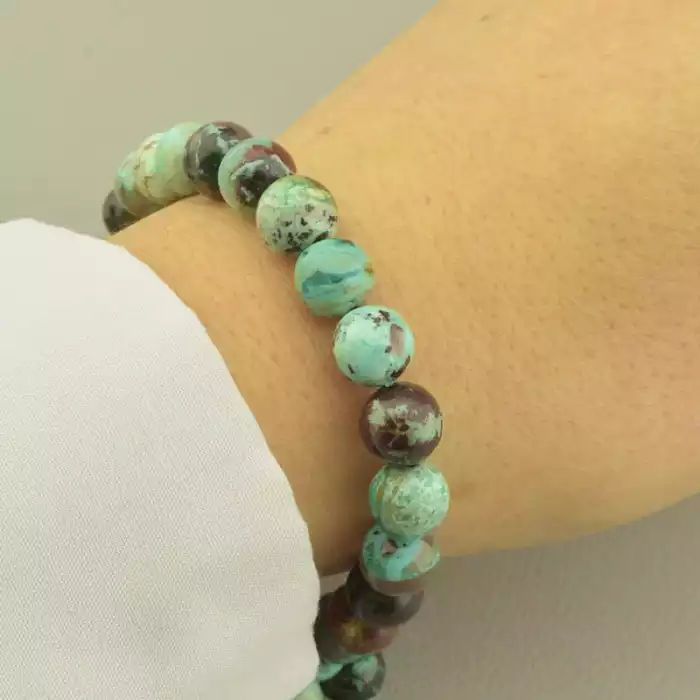 🏷️️ Браслет резинка Туркіз 20 см. ss_102444