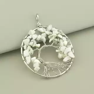 Кулон дерево Кахолонг 60x50мм.