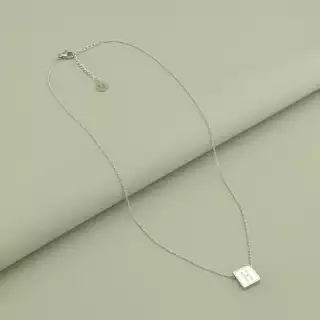 Підвіска Stainless Steel Перламутр 41 см (родій)