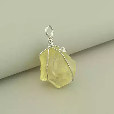 🏷️️ Кулон Кварц у дроті 45х20мм. F-103070