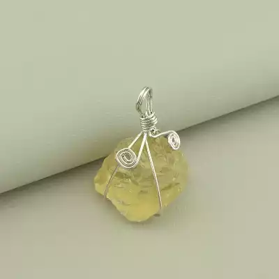 🏷️️ Кулон Кварц у дроті 45х20мм. F-103070