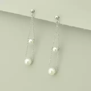 Сережки довгі пусети Xuping Майорка (родій)