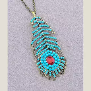 Підвіска перо Сrystal 70 см FJ