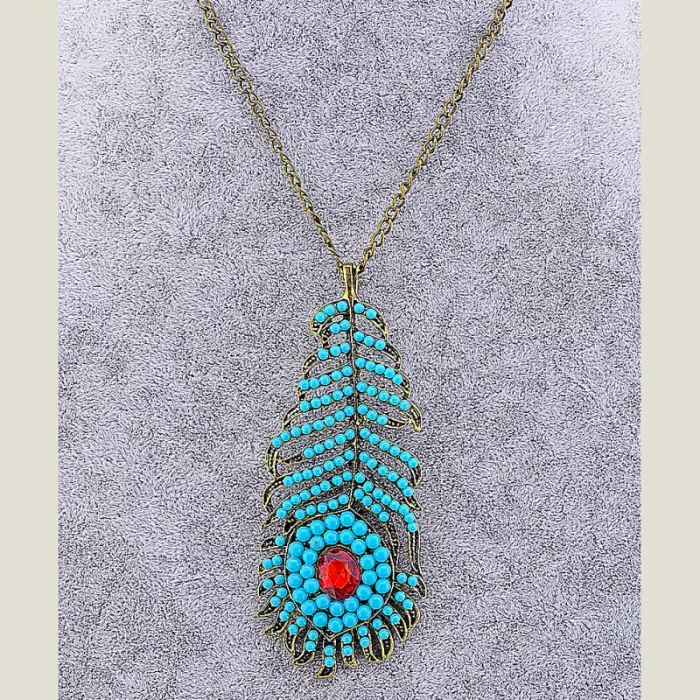 🏷️️ Підвіска перо Сrystal 70 см FJ ss_78578