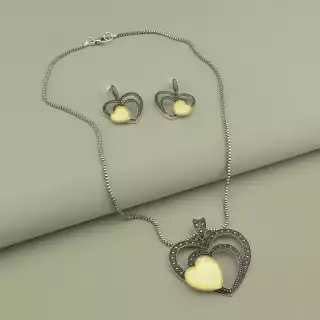 Підвіска+Сережки Перламутр 50 см.