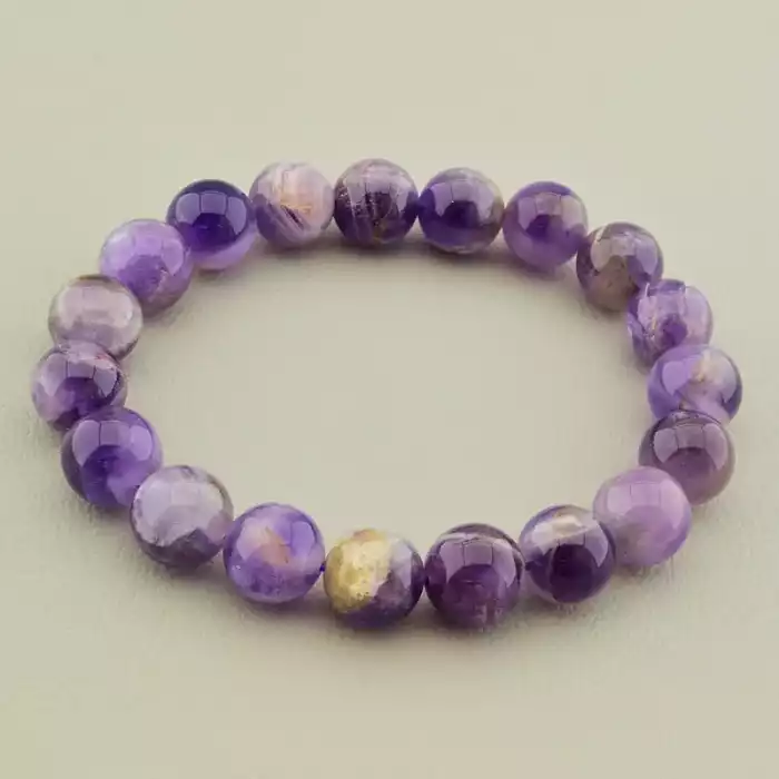🏷️️ Браслет на резинці Аметист 17 см F-105760