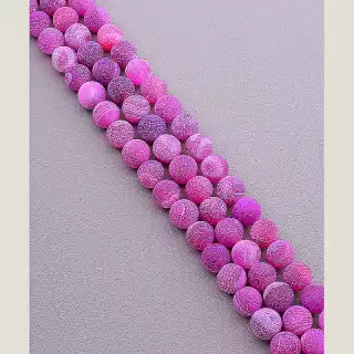 Намистини Агат 38 см 10 мм на нитці (натуральне каміння, без застібки)