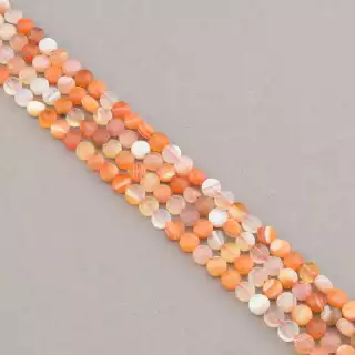 Намистини Сердолік 39 см на нитці (натуральне каміння, без застібки) грановані