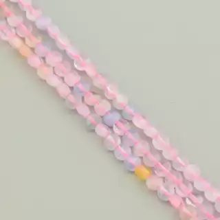 Намистини Морганит 39 см на нитці (натуральне каміння, без застібки) грановані