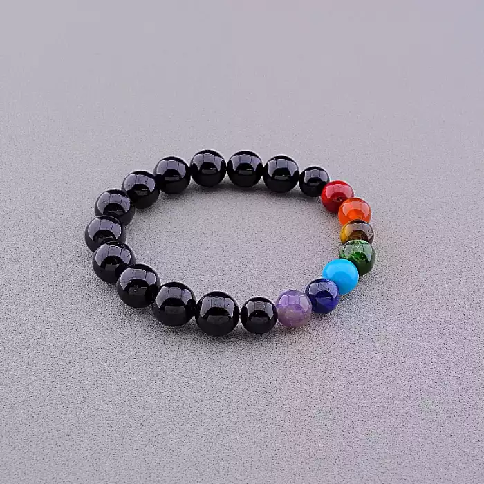 🏷️️ Браслет резинка Самоцвіти 17 см ss_84873