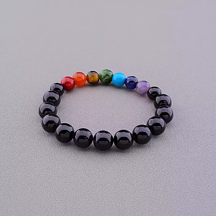 🏷️️ Браслет резинка Самоцвіти 17 см ss_84873