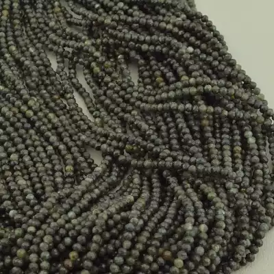 🏷️️ Намистини Турмалін 39 см. 2,5мм. на нитці (натуральне каміння, без застібки) F-101142