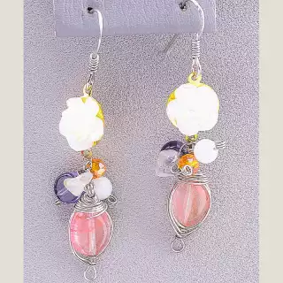 Сережки петельки Hand Made Самоцвіти