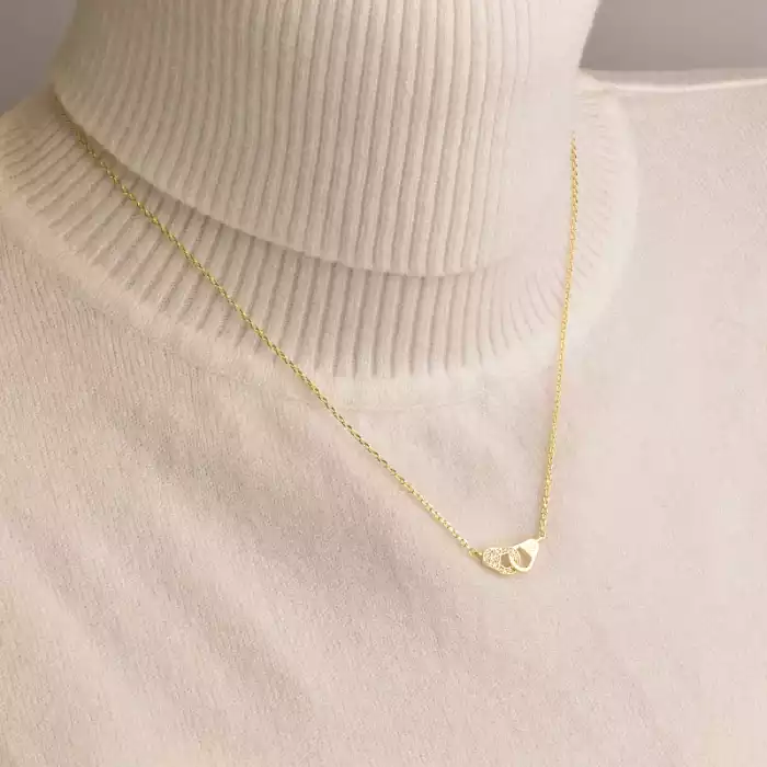 🏷️️ Підвіска наручники Saiya Фіаніт 41 см (позолота 18к лимонна) ss_93879