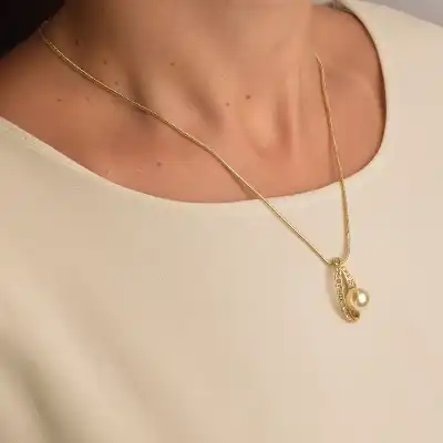 🏷️️ Підвіска + Сережки Winniana Майорка, Сrystal 45 см. F-86395