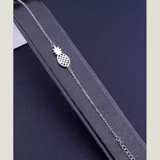 Браслет з карабіном Stainless Steel медична сталь 316L 17 см