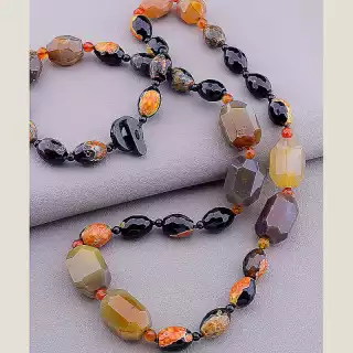 Намисто Агат, Сердолік 85 см