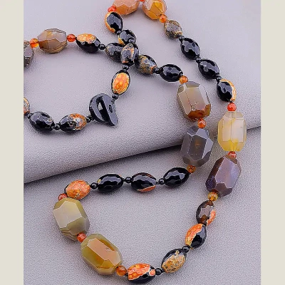 Намисто Агат, Сердолік 85 см