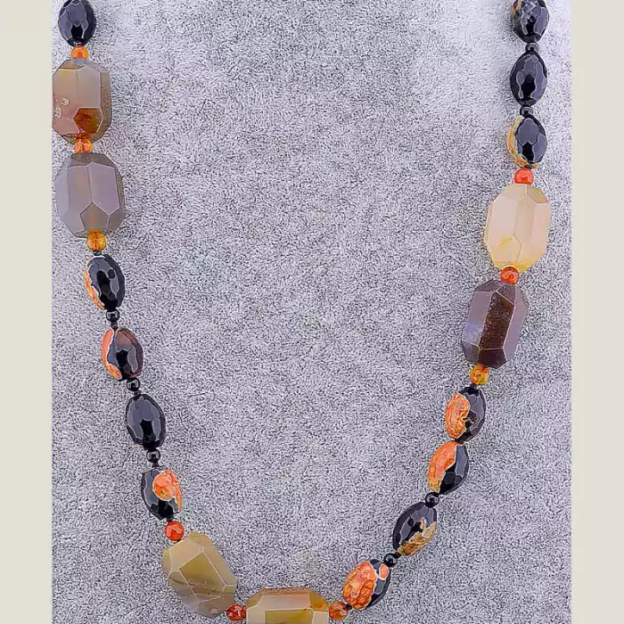 🏷️️ Намисто Агат, Сердолік 85 см ss_54905