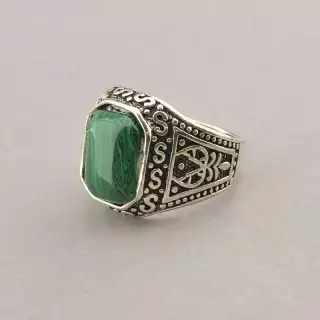 Перстень Малахіт (біжутерний сплав)