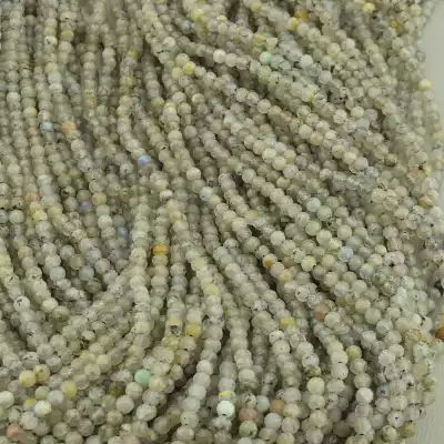 🏷️️ Намистини Лабрадор 38 см. 2,8мм. на нитці (натуральне каміння, без застібки) F-103907