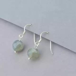 Сережки петля Лабрадор (срібло 925 проба)