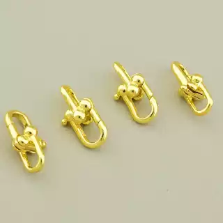 Застібка карабін 15х6мм. (позолота 18к лимонна)