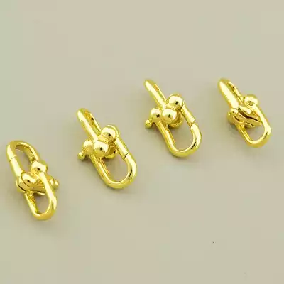 Застібка карабін 15х6мм. (позолота 18к лимонна)