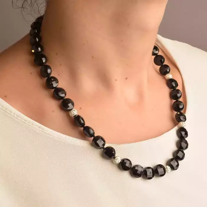 🏷️️ Намисто Турмалин 46 см. (срібло 925 проба) ss_91079