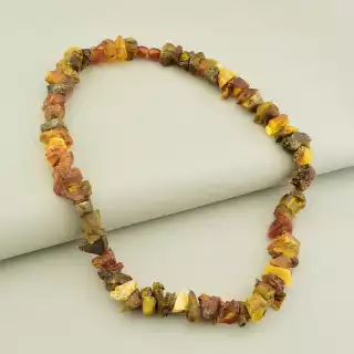 Намисто мінімалістичне Бурштин 47 см