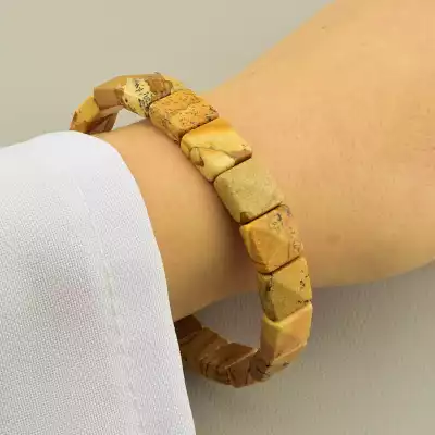 🏷️️ Браслет на резинці Яшма 19.5 см F-106370