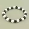 🏷️️ Браслет резинка Агат, Кахолонг 18 см. F-98861