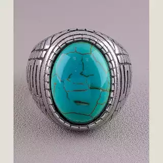 Перстень Stainless Steel Бірюза медична сталь 316L24, 7 р