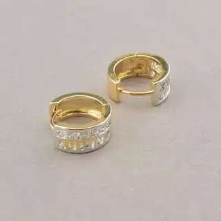 Сережки кільця Xuping Фіаніт (позолота/родій)