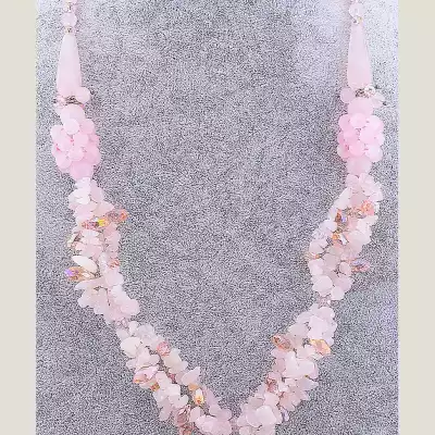 🏷️️ Намисто Рожевий кварц 60 см F-36696