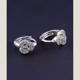 Сережки кільця Xuping Фіаніт (родій)