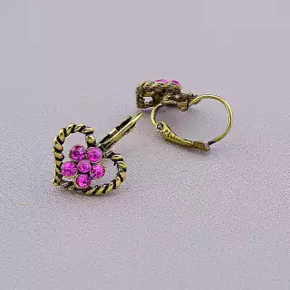 Сережки з англійським замком Fashion Сrystal