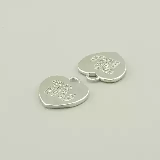 Кулон скорпіон серце Фіаніт 14х13 (родій)