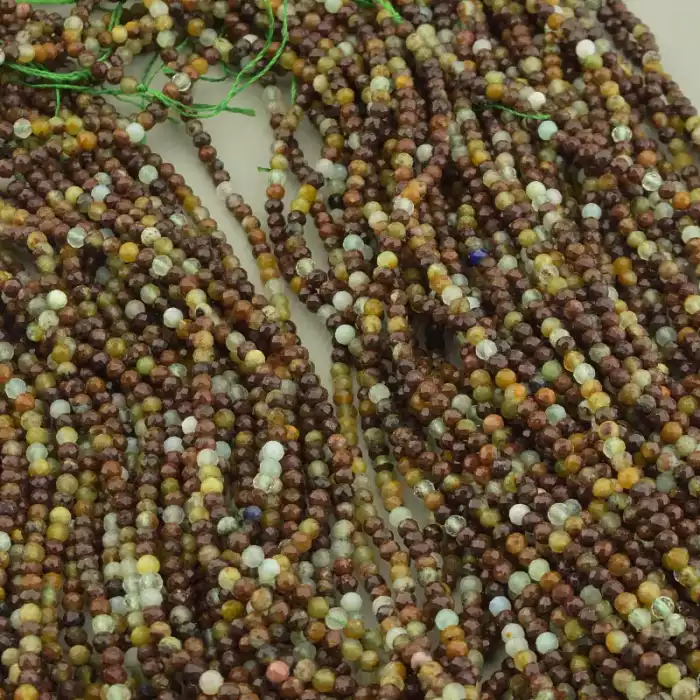 🏷️️ Намистини Хрізокола 39 см. 2,4 мм. на нитці (натуральне каміння, без застібки) ss_100732