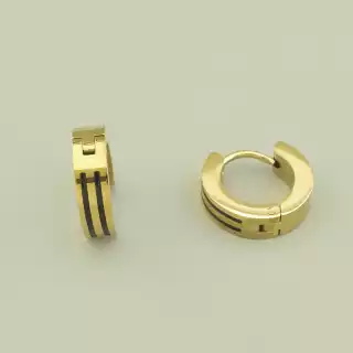 Сережки-кільця Xuping Емаль (позолота 18к лимонна)