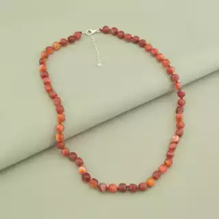 Намисто Сердолік (cрібло 925 проба) 50 см.