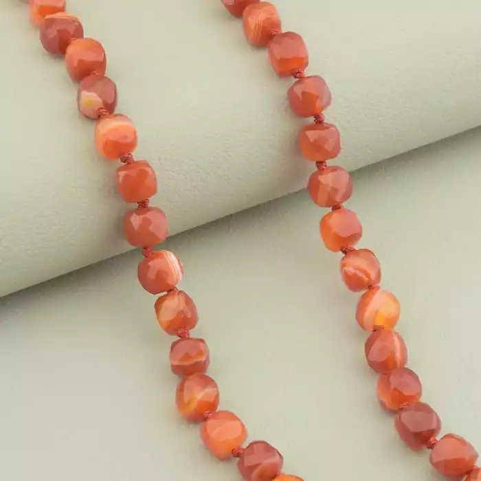 🏷️️ Намисто Сердолік (cрібло 925 проба) 50 см. ss_101346