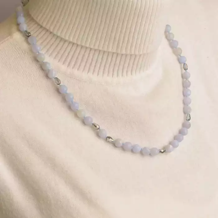 🏷️️ Намисто Сапфірин срібло (925 проба) 51 см. ss_94552