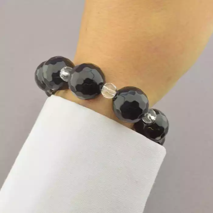 🏷️️ Браслет резинка Агат 18 см. ss_94654