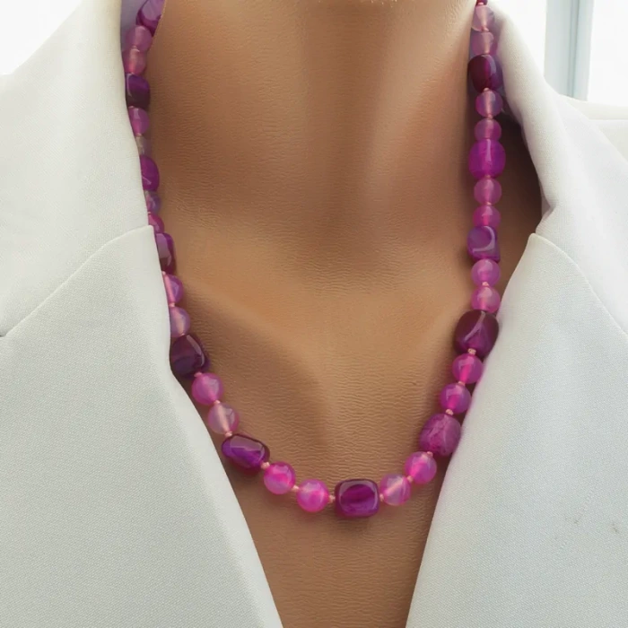 🏷️️ Намисто Агат 49 см. ss_102246