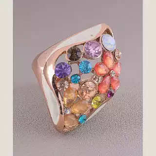 Перстень емаль Сrystal Fashion (позолота 18к)