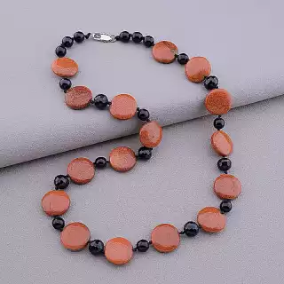 Намисто Золотий Пісок, Агат 55 см