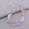 🏷️️ Намисто Агат, Гірський кришталь, Аметист 75 см F-79108