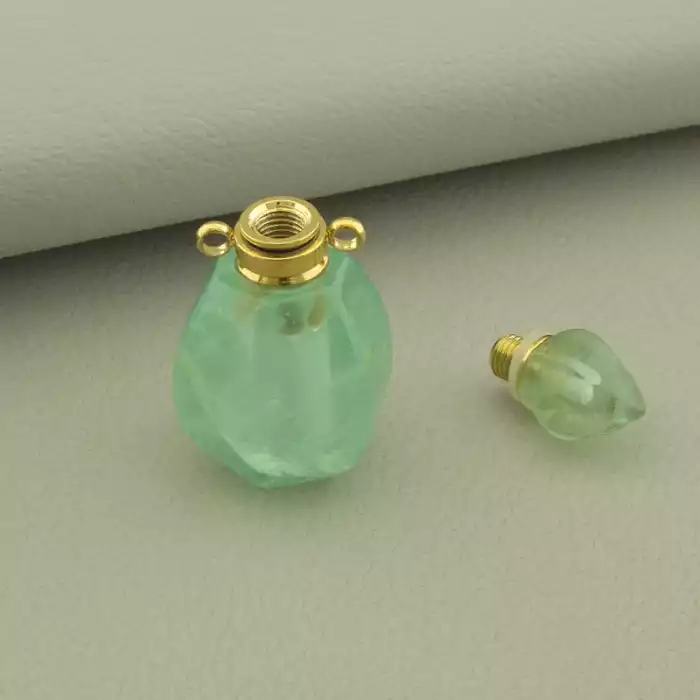 🏷️️ Кулон пляшечка Флюоріт 33x17мм. ss_104334
