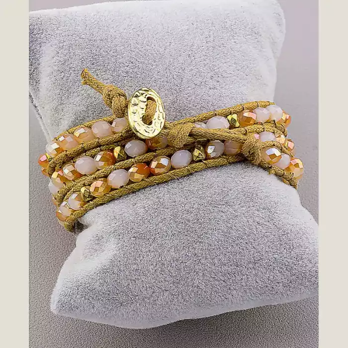 🏷️️ Браслет петля Chan Luu Чеський кришталь 50 см шнурок ss_57663